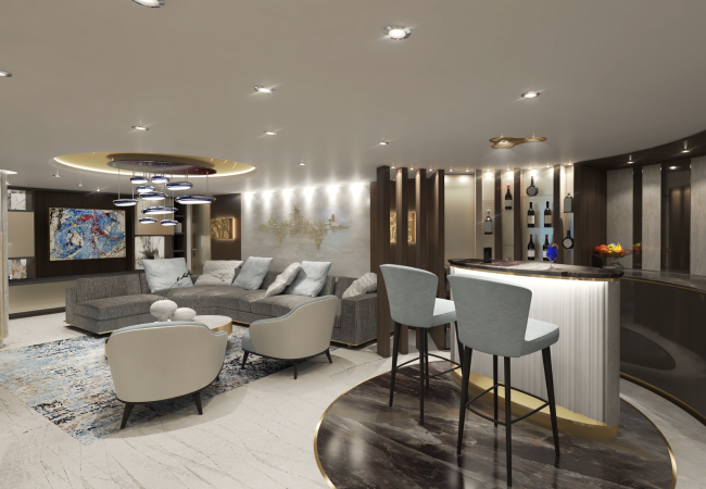 All bedrooms feature oak panelling and mood lighting controlled via your phone.