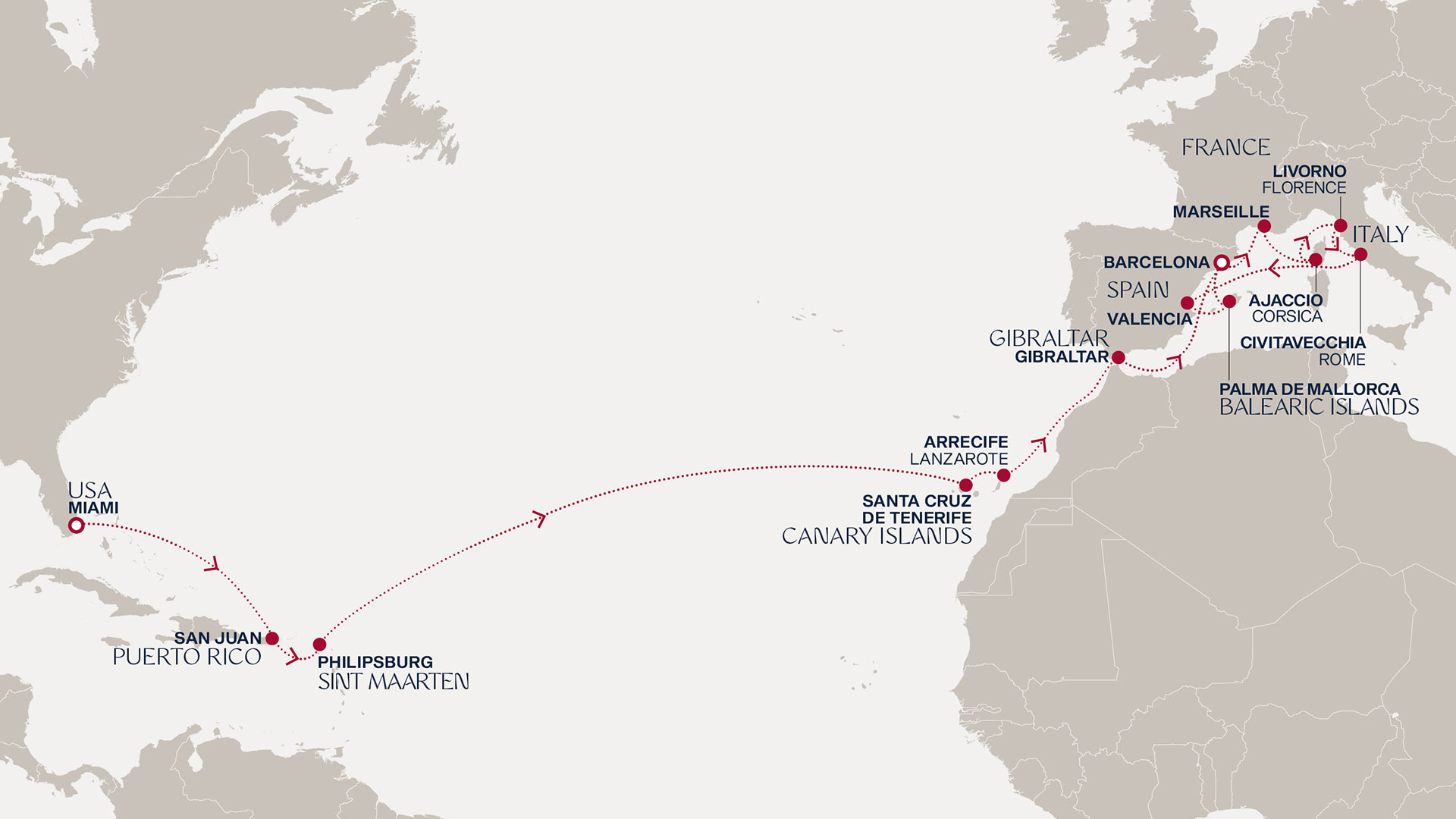 A Grand Journey from Tropical Delights to Storied Coastlines & Artistic Allure Itinerary Map